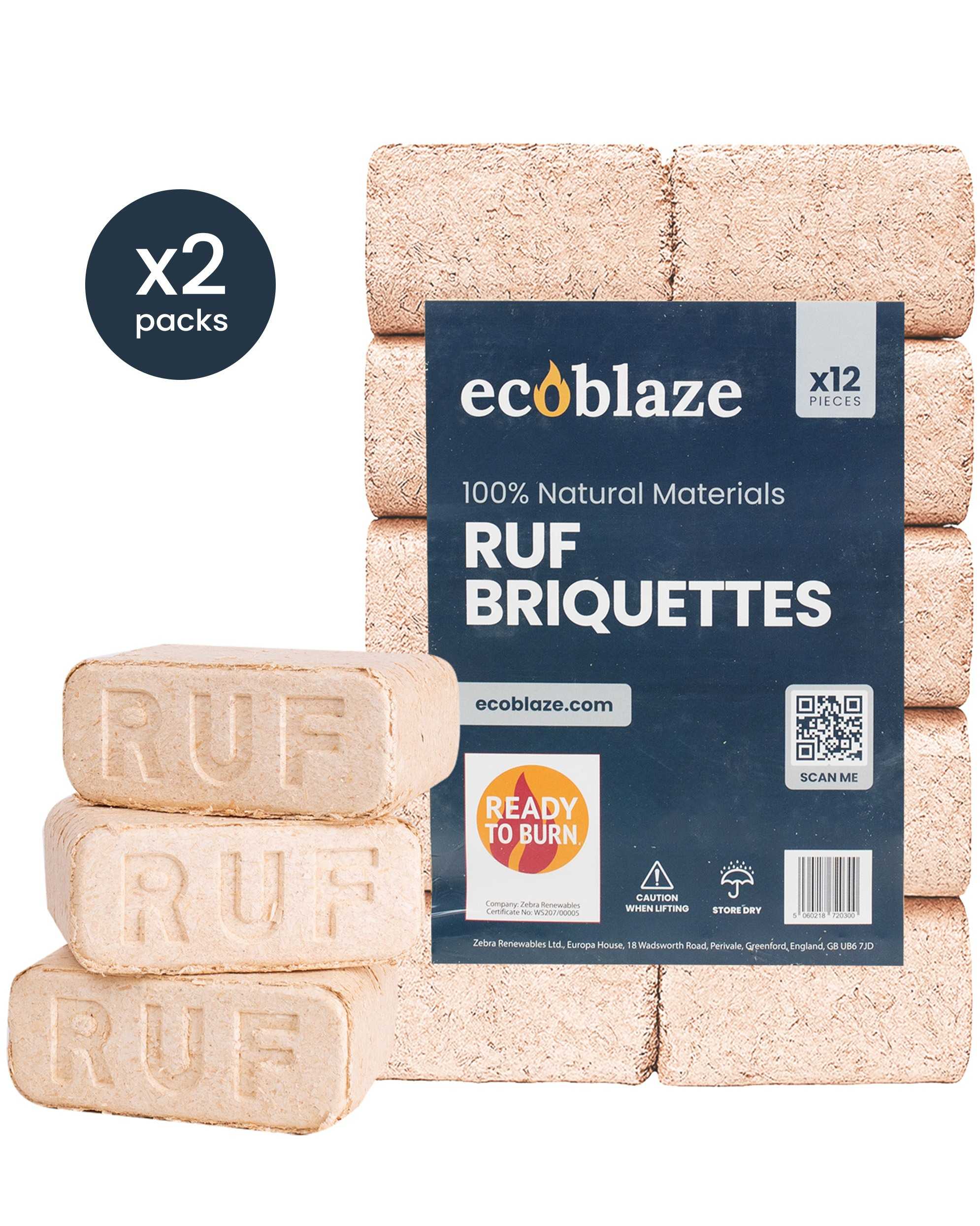 Ecoblaze RUF Fire Block 2 Packs